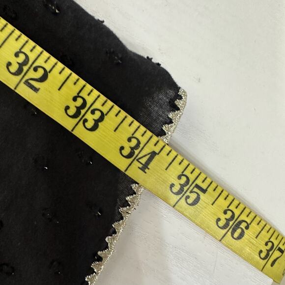 Flannel Australia Black Embroidered Ruffle Top Size Samll - Picture 9 of 9